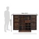 Sheesham Wood Bar Cabinet Rack Hard and Soft Drinks Storage Cabinets