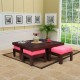 Smart Home Coffee Table With Four Stools Wenge 